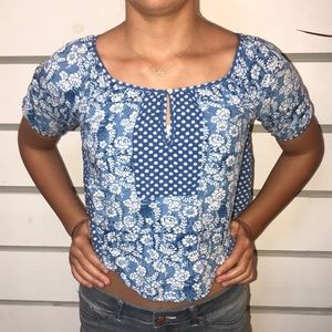Abercrombie floral blouse summer top Size-S